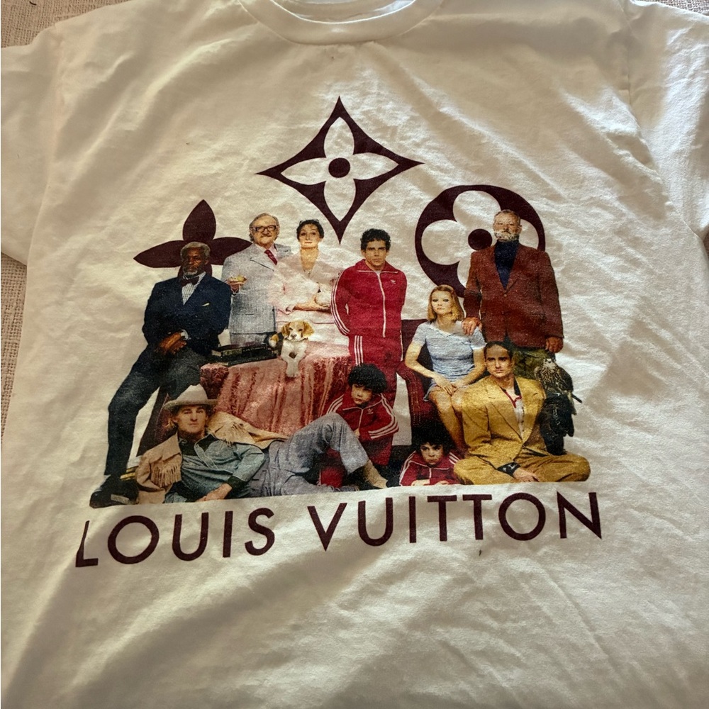 Louis Vuitton White Tee with Graphic Print